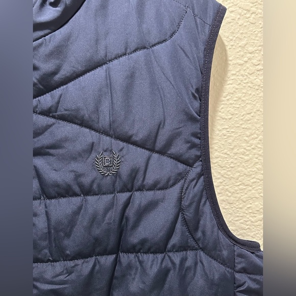 Chaps Quilted Packable Vest - Navy / Navy Embroidery / Royal Blue, Medium - Picture 3 of 8